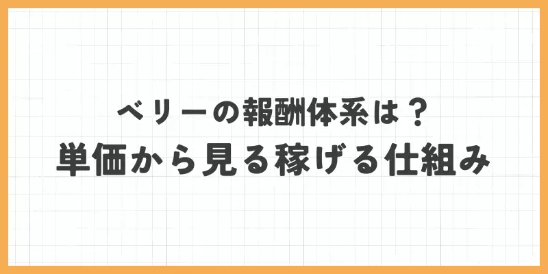 ベリーの報酬体系は？単価から見る稼げる仕組みのバナー