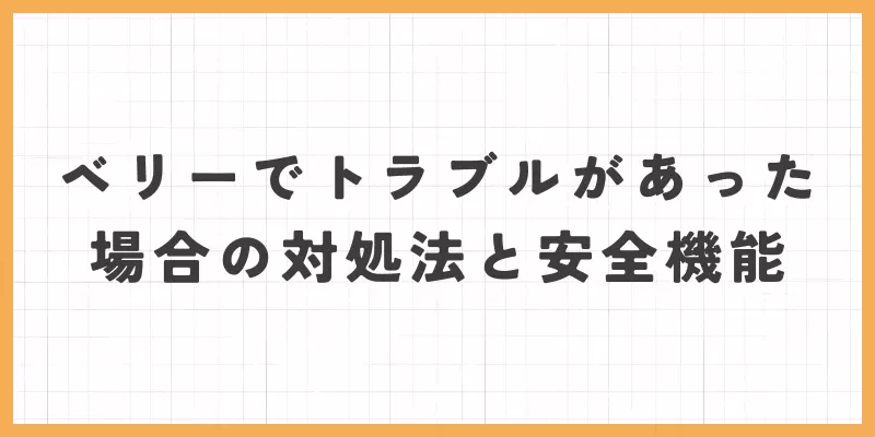 ベリーのトラブル対処法と安全確認のバナー画像