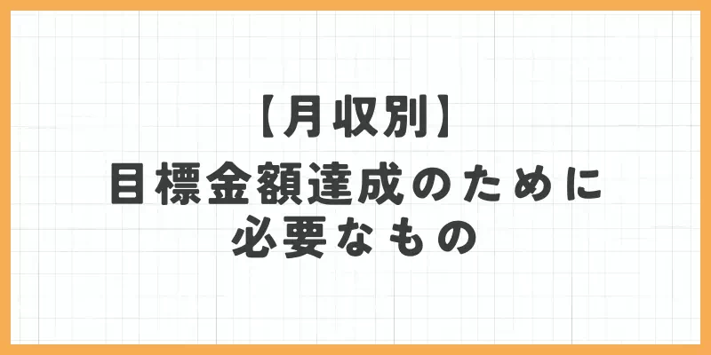 【月収別】目標金額達成のために必要なもののバナー