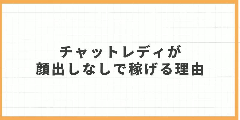チャットレディが顔出しなしで稼げる理由のバナー
