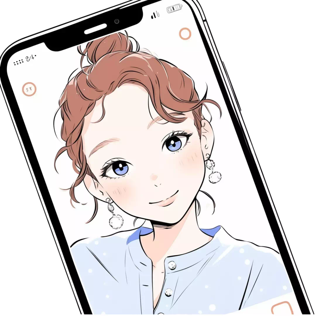 お団子ヘアの画像