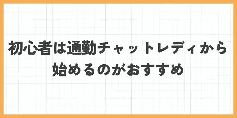 初心者は通勤チャットレディから始めるのがおすすめのバナー