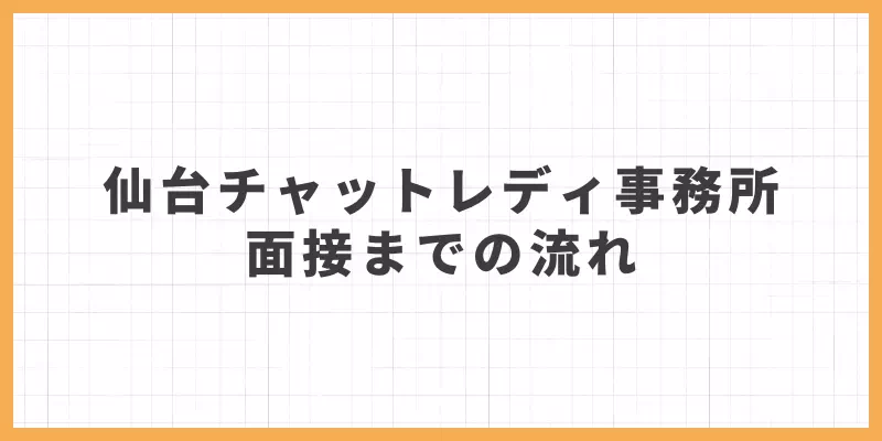 仙台チャットレディ事務所面接までの流れバナー