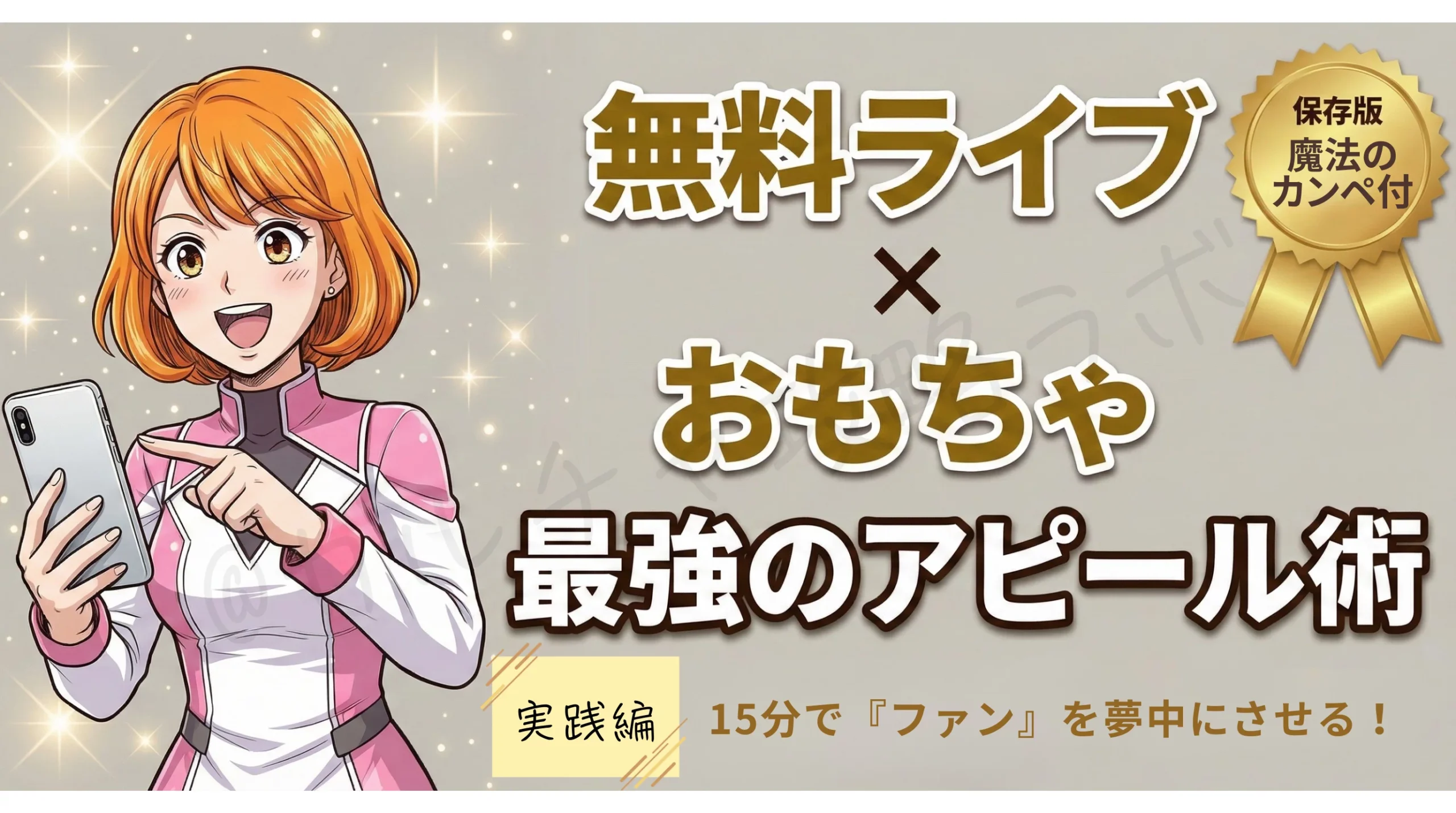 ＜後編：実践編＞ 15分でファン化！無料ライブ×おもちゃで賢く稼ぐ♡【魔法のカンペ付】