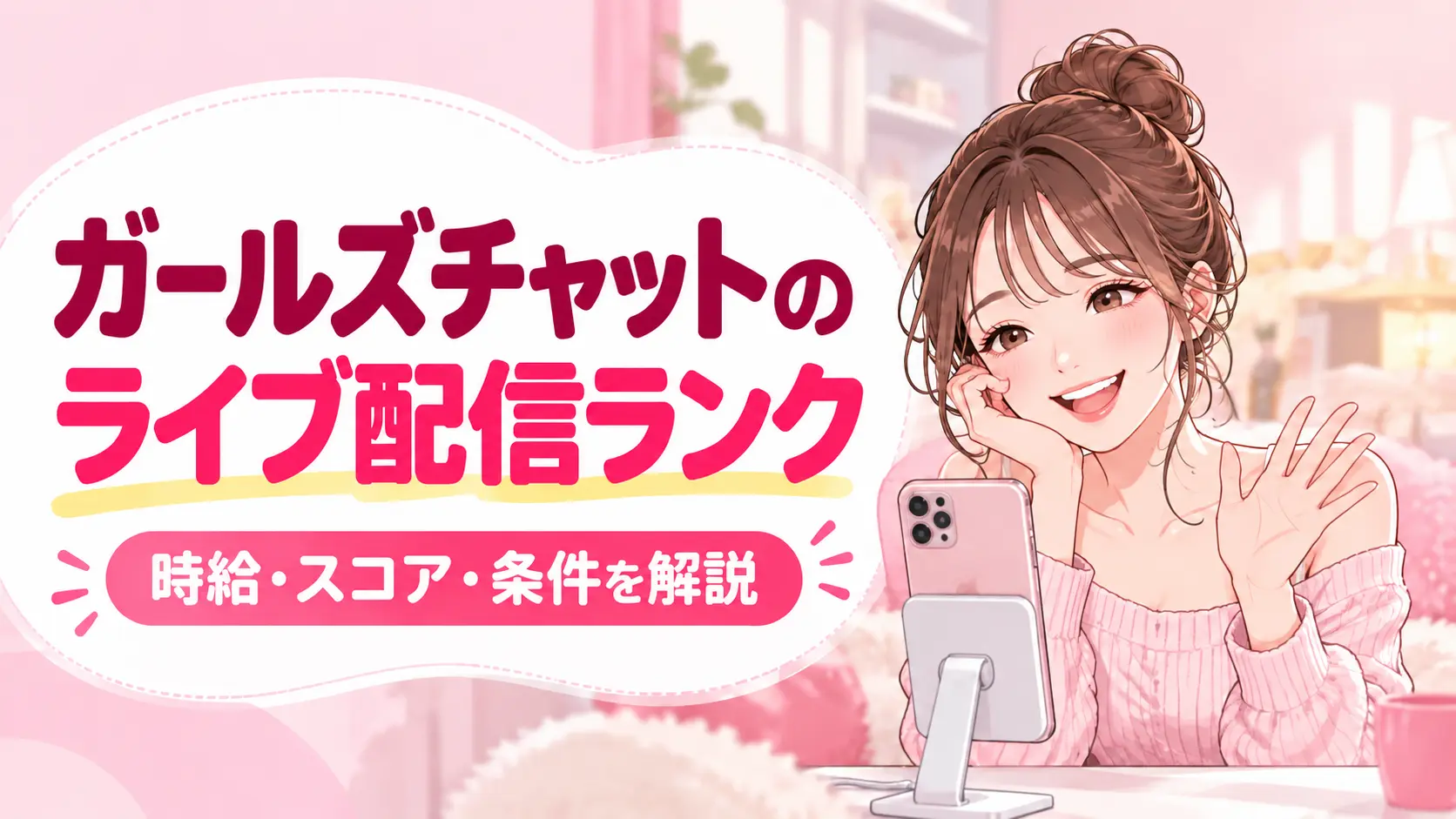 ガールズチャットのライブ配信ランクとは？時給・スコア・獲得条件を解説