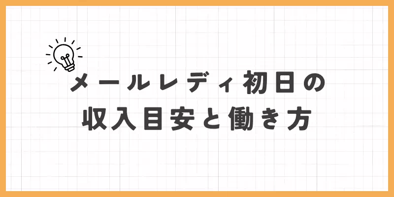 メールレディ初日の収入目安と働き方のバナー画像