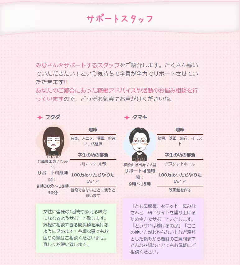 モコムのサポートスタッフ紹介